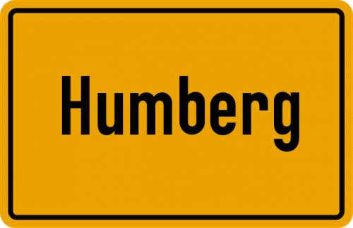 Ortsschild Humberg