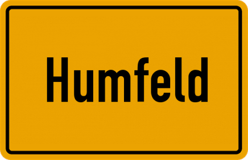 Ortsschild Humfeld