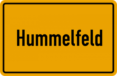 Ortsschild Hummelfeld
