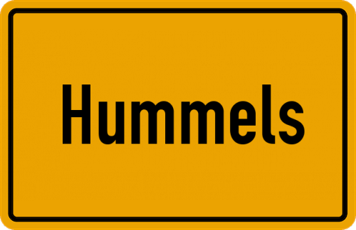 Ortsschild Hummels