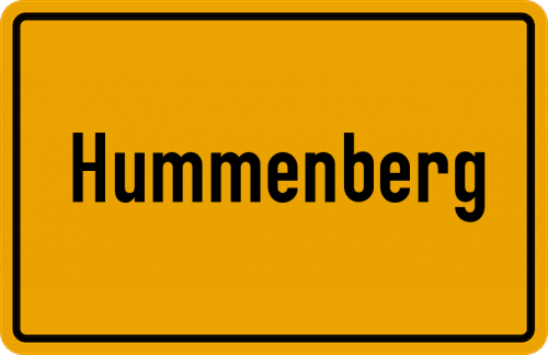 Ortsschild Hummenberg