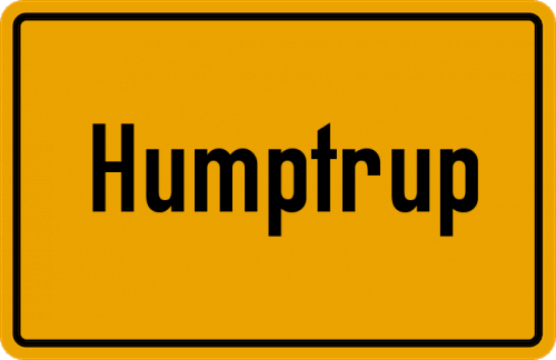 Ortsschild Humptrup