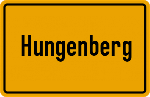 Ortsschild Hungenberg