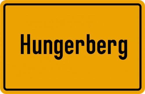 Ortsschild Hungerberg