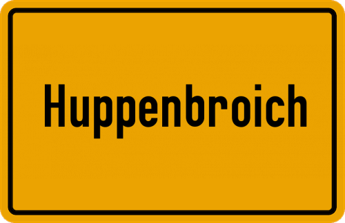Ortsschild Huppenbroich