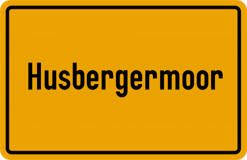 Ortsschild Husbergermoor, Gemeinde Bönebüttel;Husbergermoor, Gemeinde Groß Kummerfeld