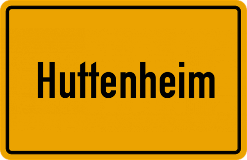 Ortsschild Huttenheim