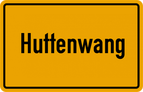 Ortsschild Huttenwang