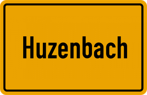 Ortsschild Huzenbach