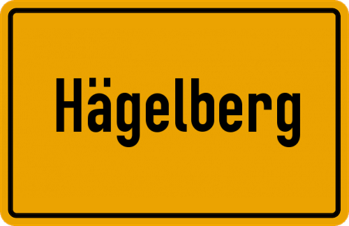 Ortsschild Hägelberg