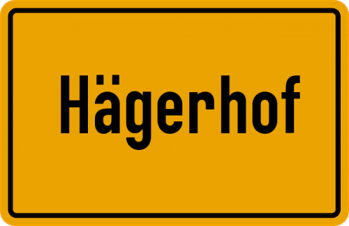 Ortsschild Hägerhof