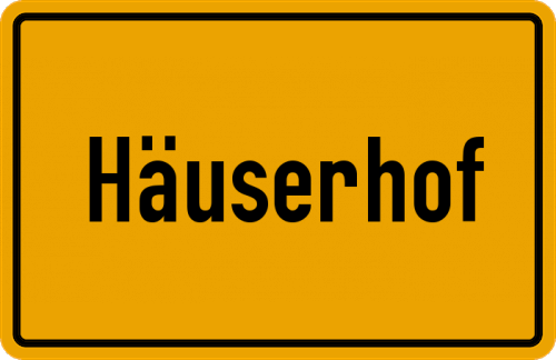 Ortsschild Häuserhof