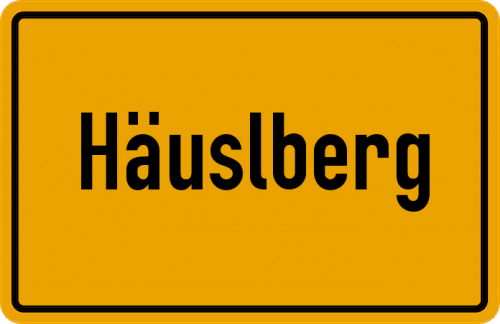 Ortsschild Häuslberg