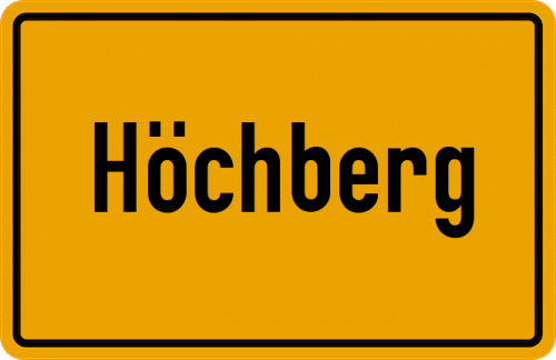 Ortsschild Höchberg