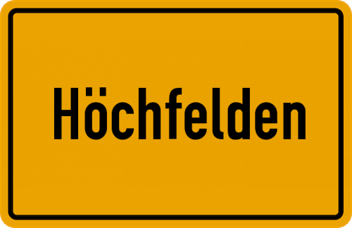 Ortsschild Höchfelden
