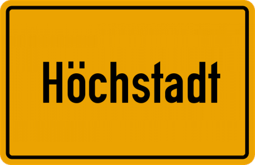 Ortsschild Höchstadt