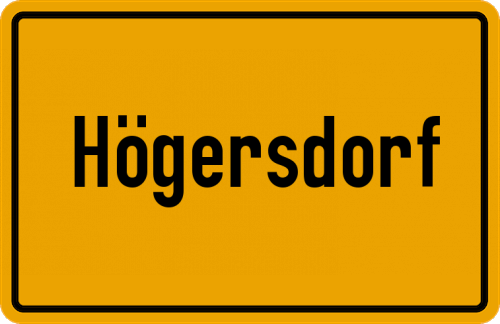 Ortsschild Högersdorf