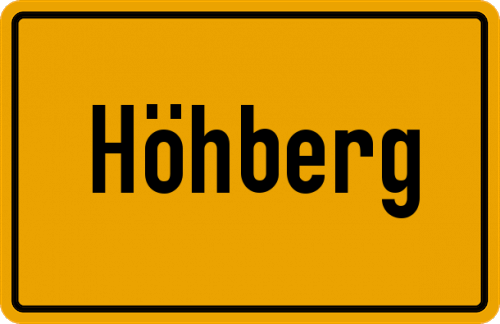 Ortsschild Höhberg, Mittelfranken
