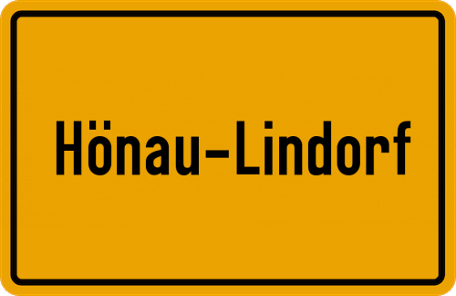 Ortsschild Hönau-Lindorf