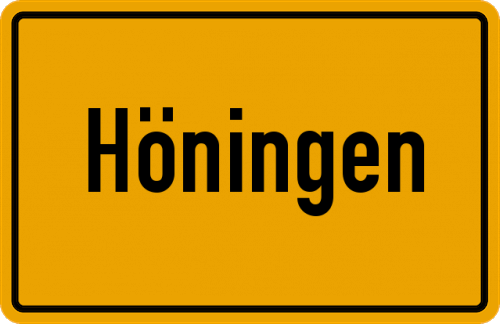 Ortsschild Höningen