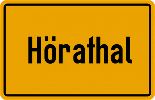 Ortsschild Hörathal, Gemeinde Reut