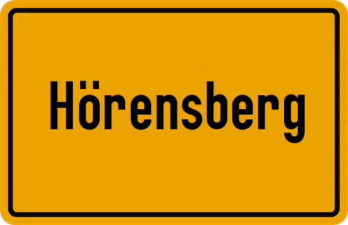 Ortsschild Hörensberg