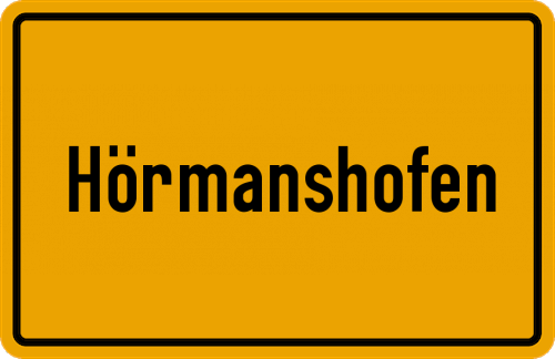 Ortsschild Hörmanshofen