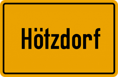 Ortsschild Hötzdorf