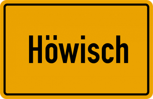 Ortsschild Höwisch