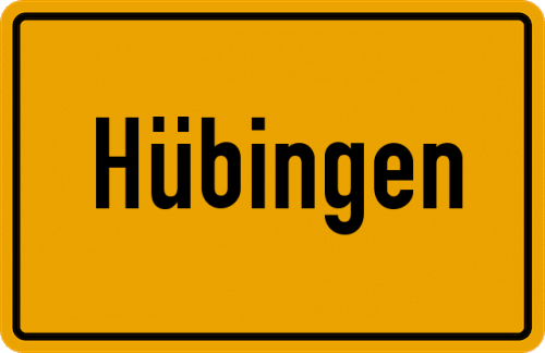 Ortsschild Hübingen, Westerwald
