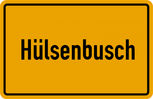 Ortsschild Hülsenbusch