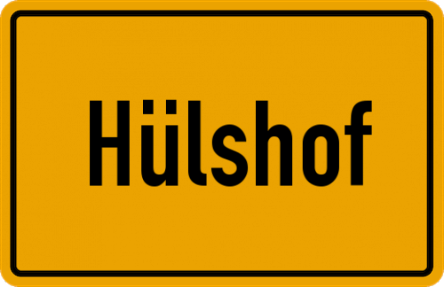 Ortsschild Hülshof