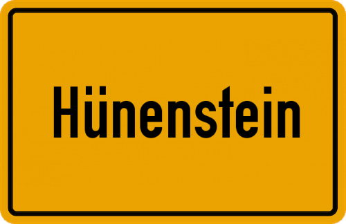 Ortsschild Hünenstein