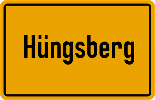 Ortsschild Hüngsberg, Westerwald