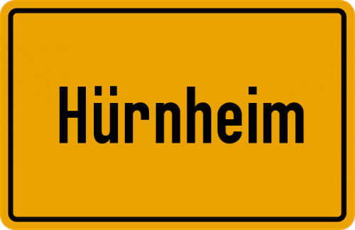Ortsschild Hürnheim