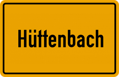Ortsschild Hüttenbach