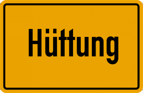 Ortsschild Hüttung, Oberfranken