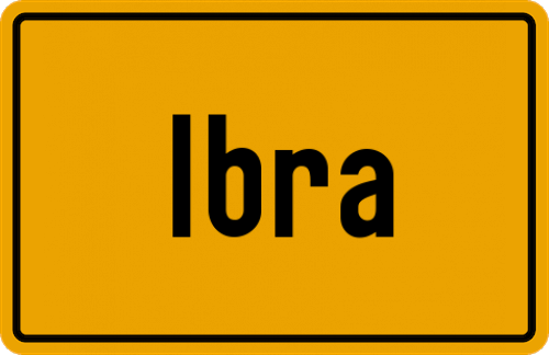 Ortsschild Ibra