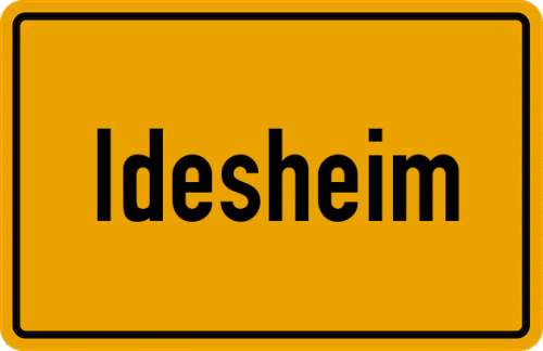 Ortsschild Idesheim