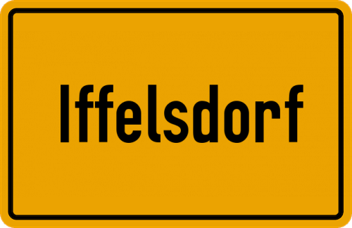 Ortsschild Iffelsdorf
