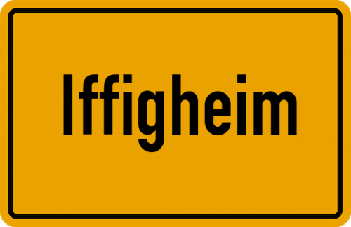 Ortsschild Iffigheim