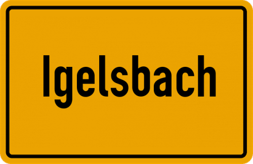 Ortsschild Igelsbach