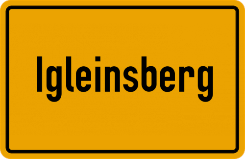 Ortsschild Igleinsberg