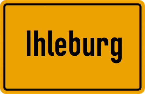 Ortsschild Ihleburg