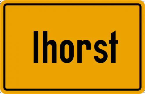 Ortsschild Ihorst, Niedersachsen