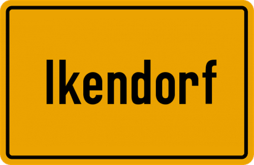 Ortsschild Ikendorf