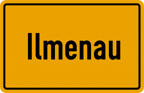 Ortsschild Ilmenau, Thüringen
