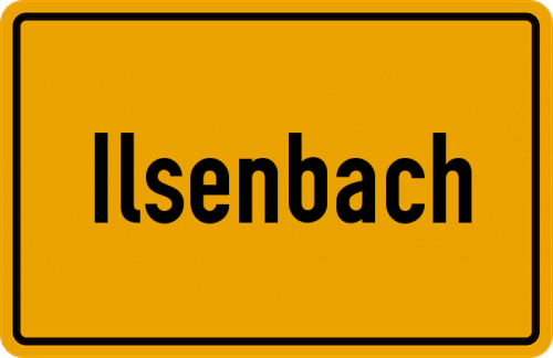 Ortsschild Ilsenbach