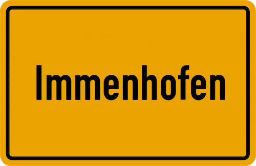 Ortsschild Immenhofen