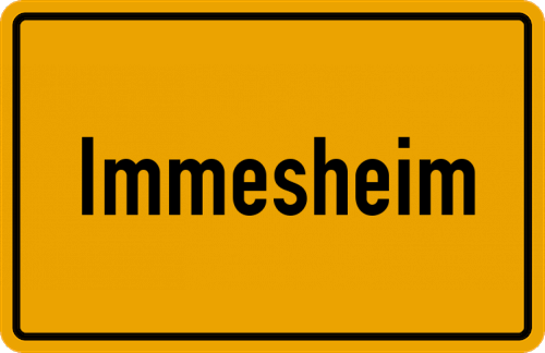 Ortsschild Immesheim